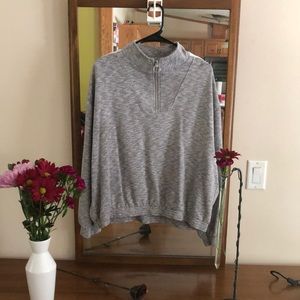 PINK Gray Quarterzip with Logo